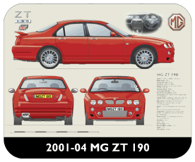 MG ZT190 2001-04 Place Mat, Small